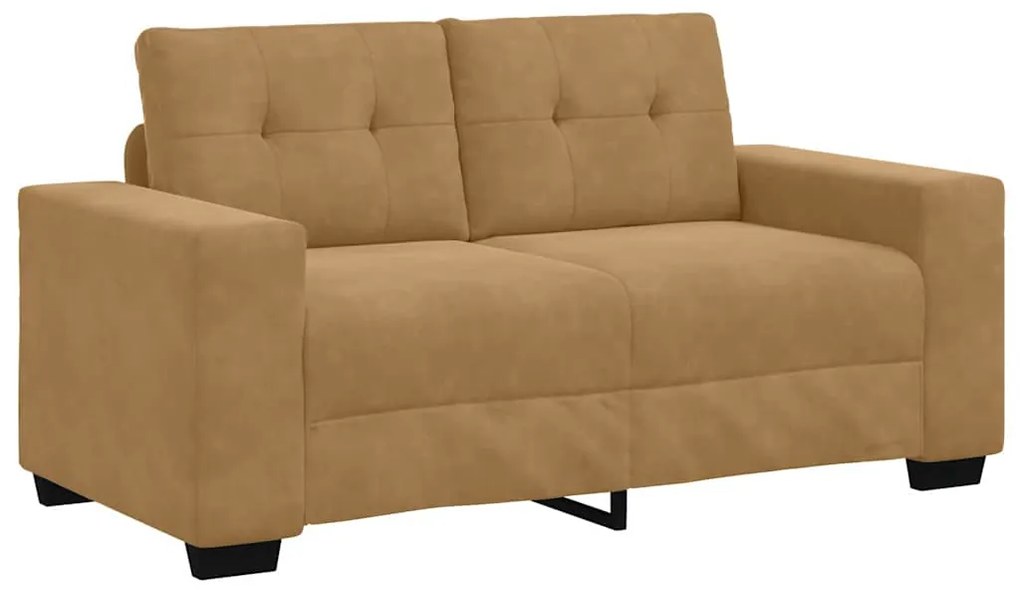 Sofá Loveseat vidaXL Castanho 120 cm em Veludo