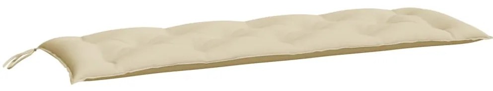 Almofadões banco jardim 2 pcs 150x50x7cm tecido oxford bege