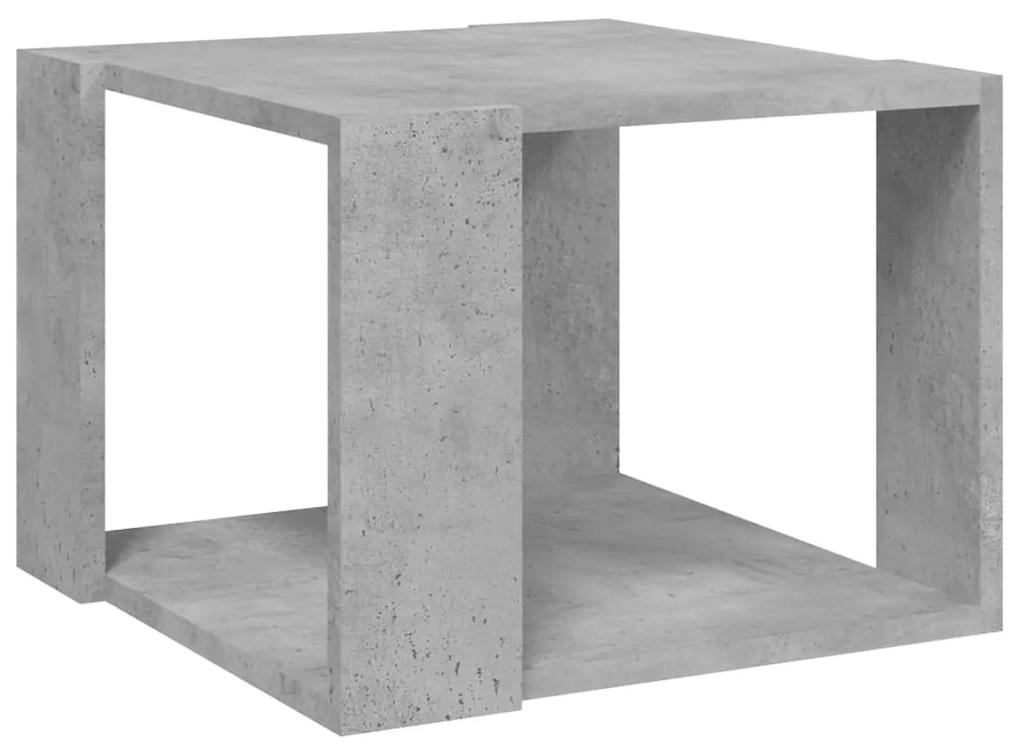 Mesa de centro 40x40x30 cm madeira processada cinza cimento
