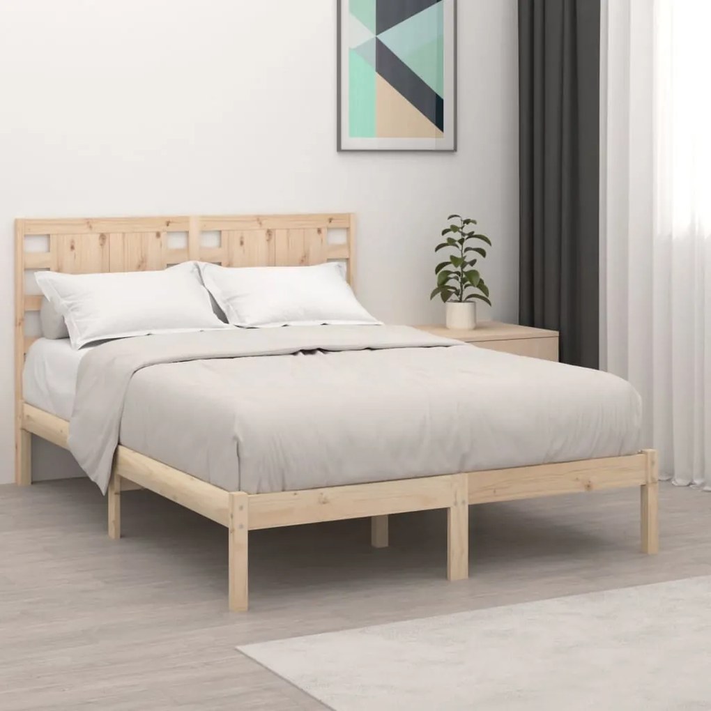 3104228 vidaXL Estrutura de cama 160x200 cm pinho maciço