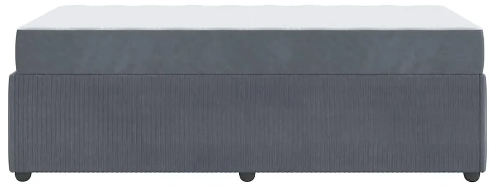 Estrutura de cama com colchão Cinzento escuro 90 x 190 cm