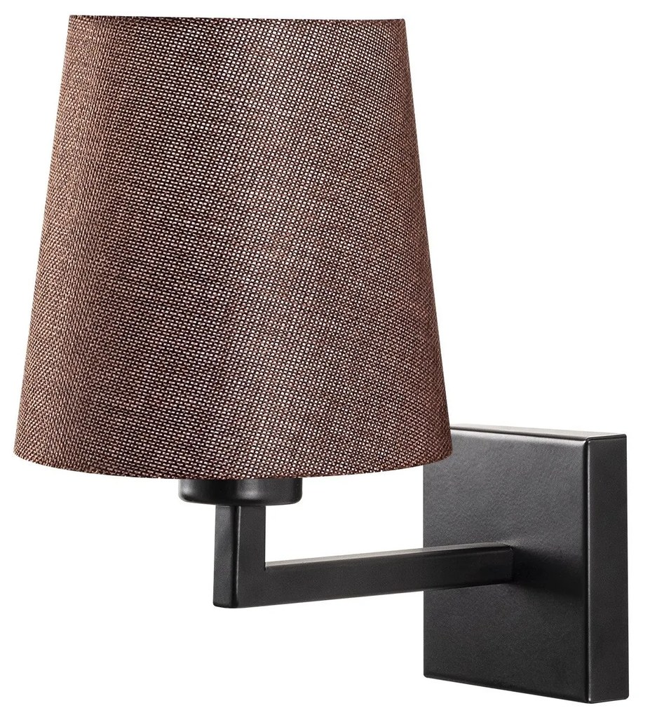 Aplique de Parede Profil – Preto e Castanho – 18 x 24 cm