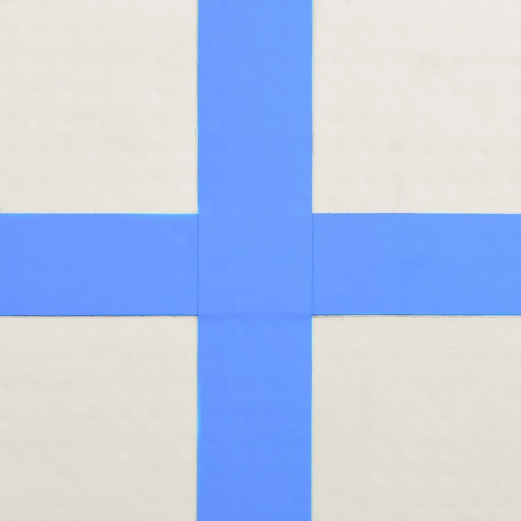 Colchão de ginástica insuflável c/ bomba 200x200x10 cm PVC azul
