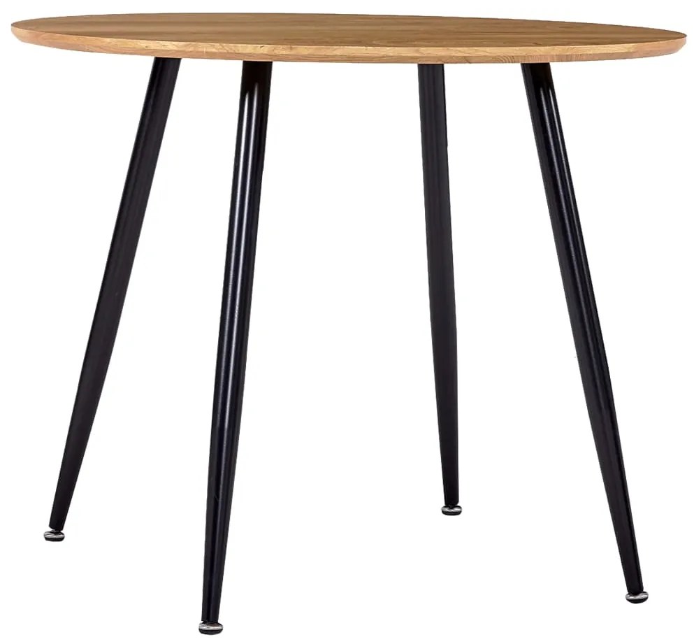 Mesa de jantar 90x73,5 cm MDF cor carvalho e preto