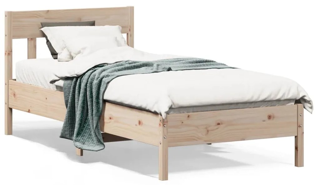 vidaXL Cama sem colchão 90x190 cm madeira de pinho maciça