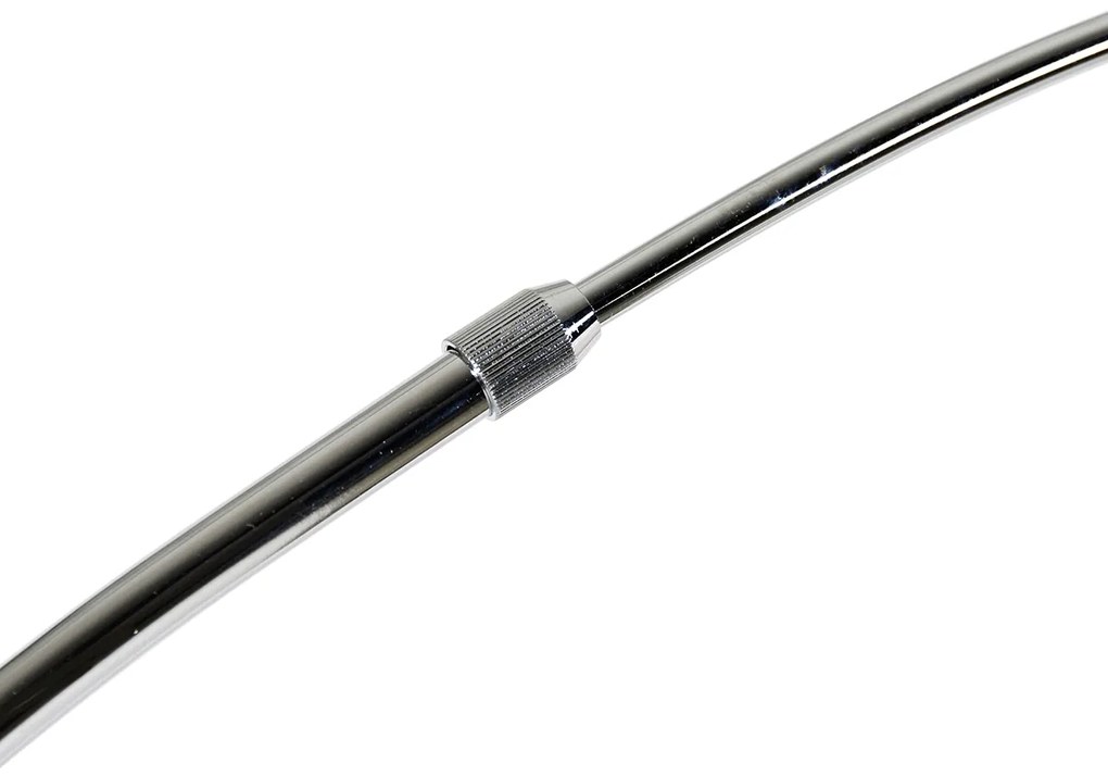 Candeeiro de arco moderno cromado com cúpula branca - Arc Basic Design,Moderno,Retro