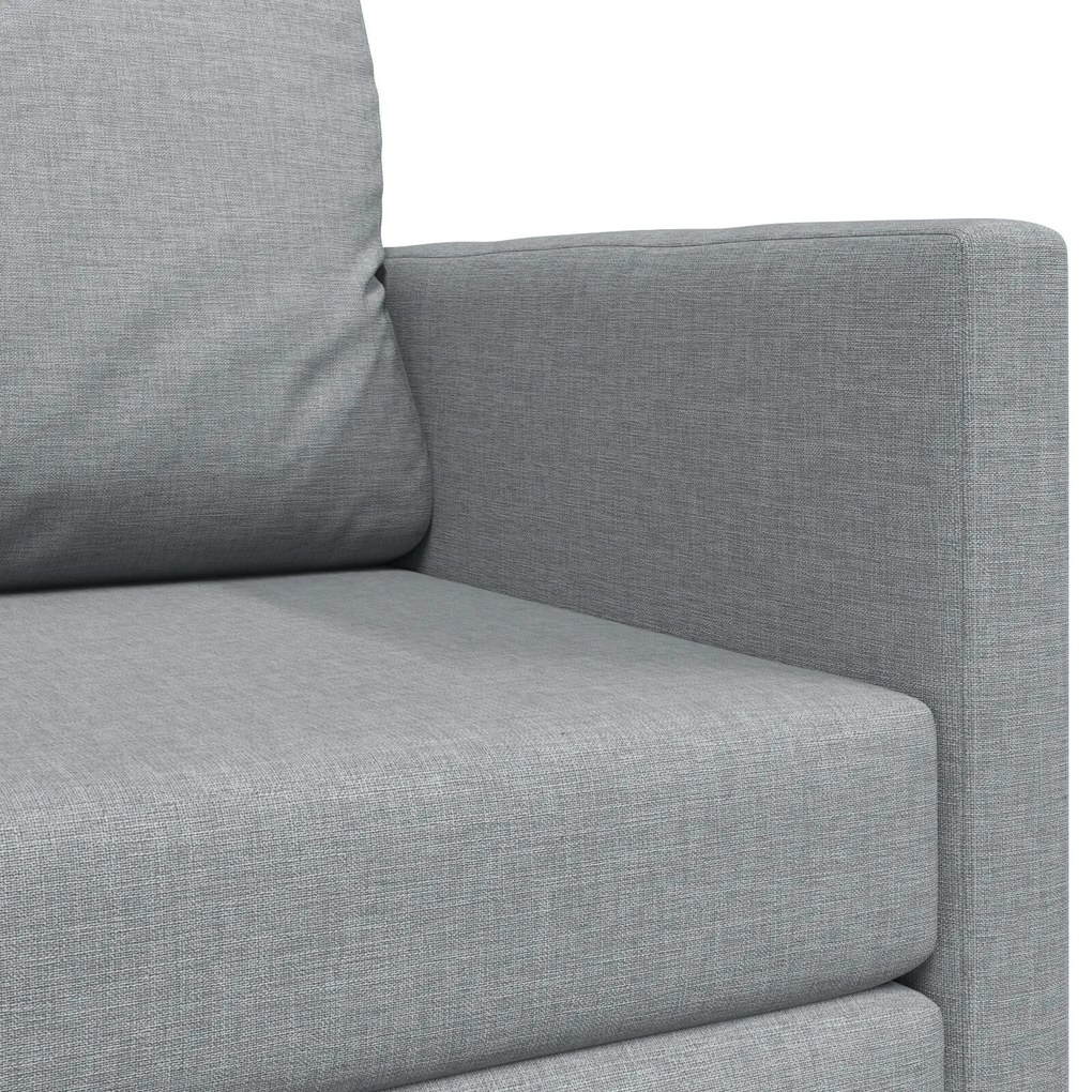 Sofá Cama de Chão 2-em-1 Cinza Claro 124x71x78 cm Tecido