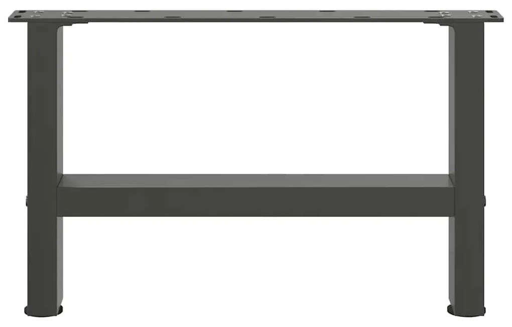 Pés para mesa de centro antracite 2 peças 50x(30-31) cm aço