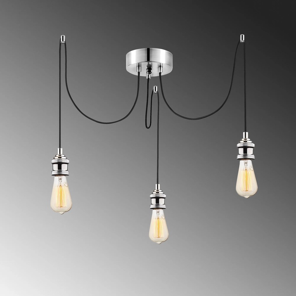 Chandelier Kabluni – Cromado – 96 x 6 cm