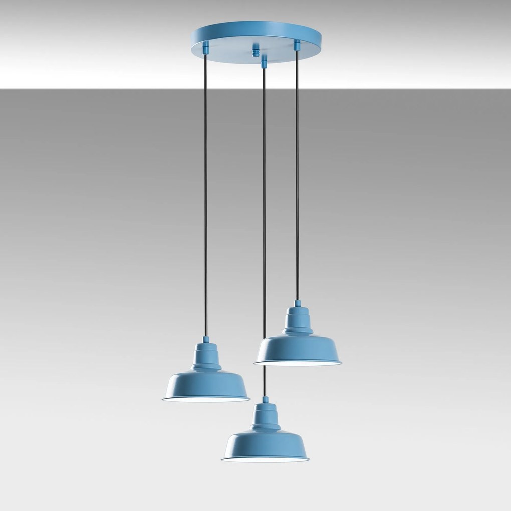 Candeeiro Chandelier Memati – Azul Claro – Diâmetro 45 cm