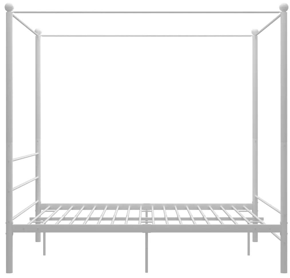 Estrutura de cama dossel 160x200 cm metal branco