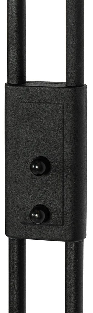Candeeiro de pé preto com LED e dimmer com luz de leitura - Kelso Retro