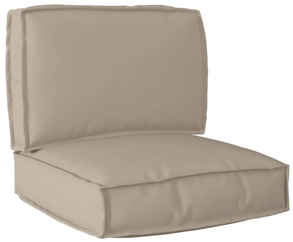 vidaXL Conjunto de Almofadas para Palete em Tecido Oxford Taupe