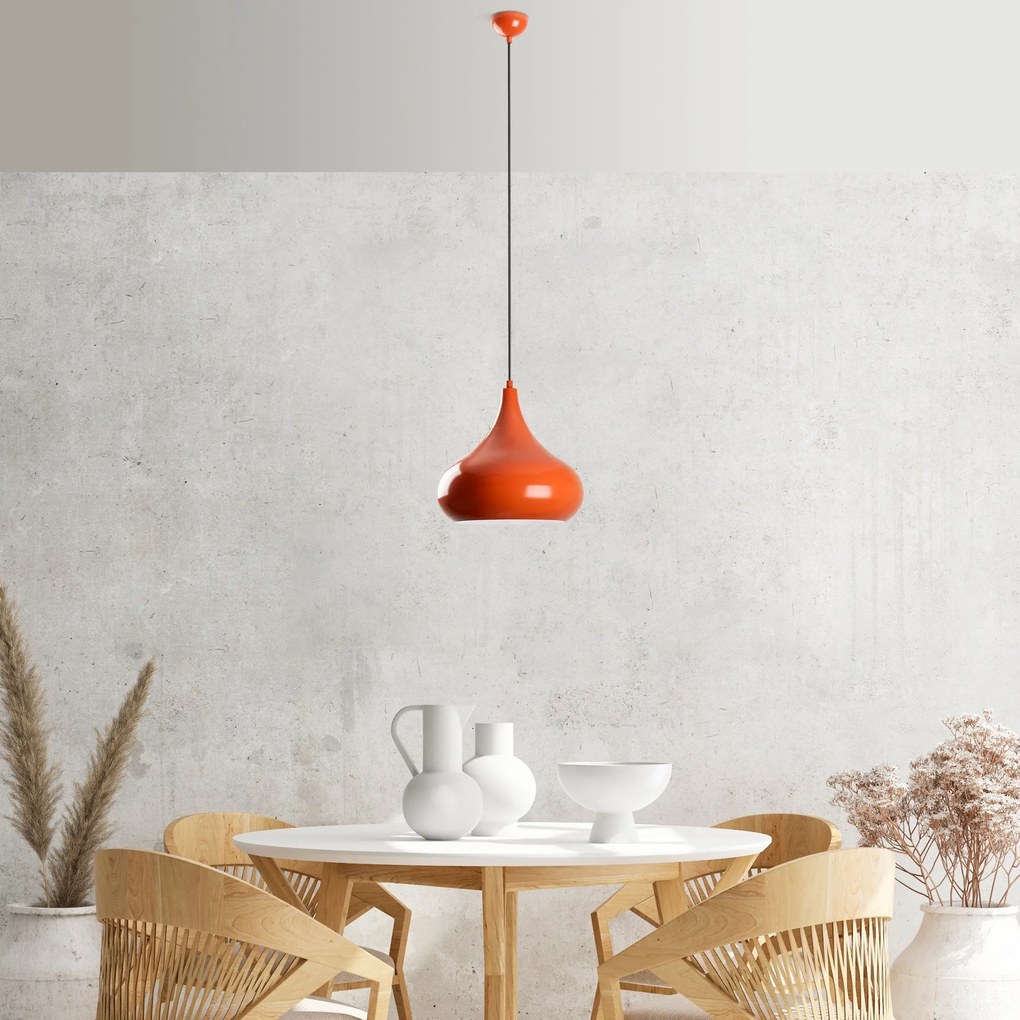 Candeeiro Chandelier Saglam – Laranja – Ø30 h:28 cm