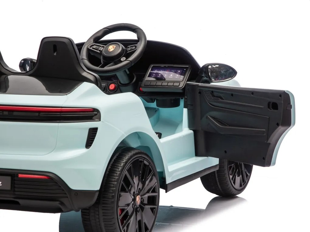 Carro elétrico para Crianças 2 a 6 anos 12V 4x4 Porsche Macan, Rodas de espuma EVA, Controle remoto Azul