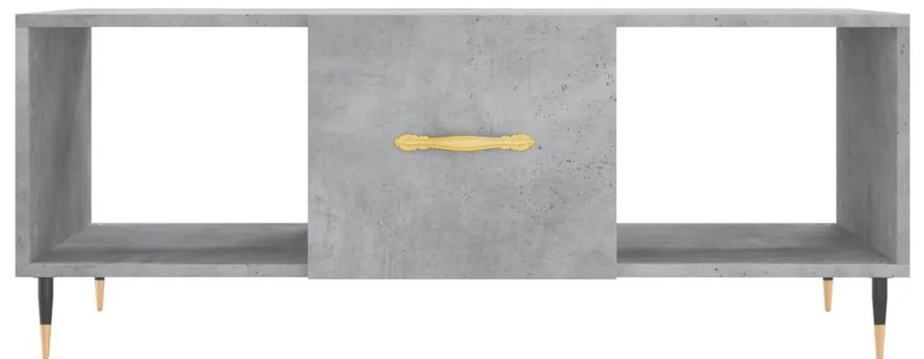 Mesa de centro 102x50x40 cm madeira processada cinza cimento