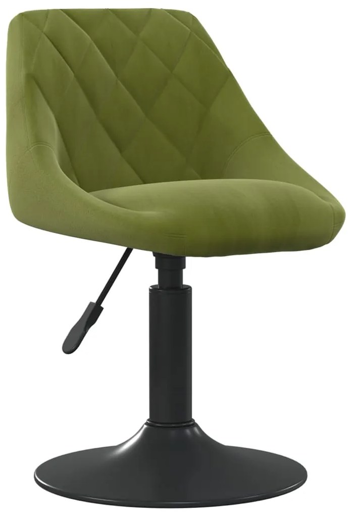 Cadeiras de jantar giratórias 6 pcs veludo verde-claro