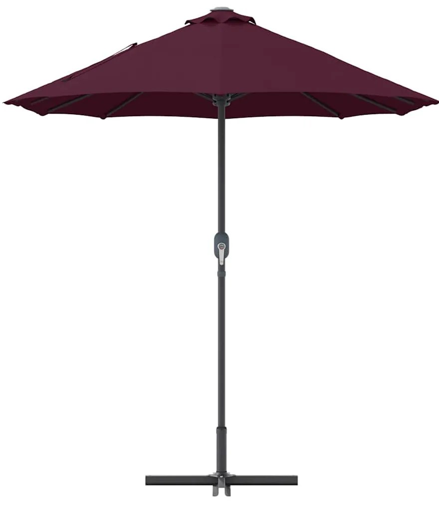 Guarda-sol de Jardim Vermelho bordô 380 x 196 x 235 cm