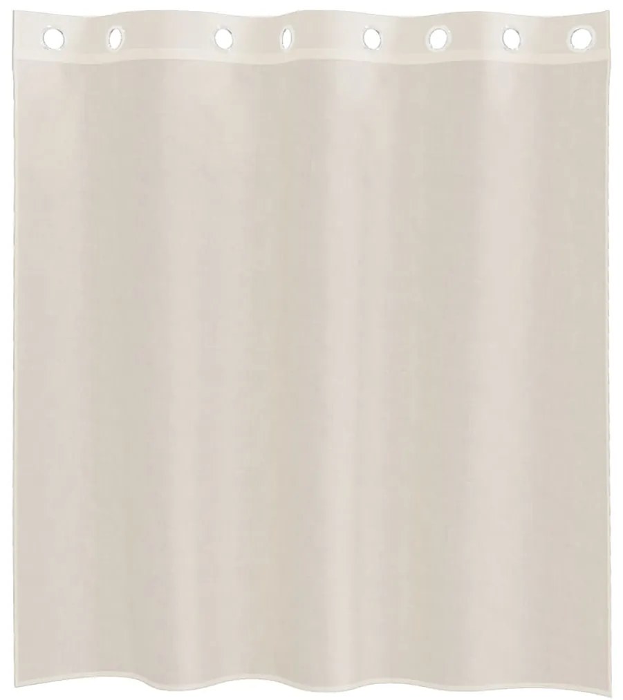 Cortinas de voile com ilhós 2 pcs creme 140x140 cm