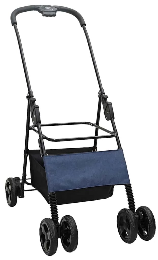 Carrinho de Pet Dobrável Azul 81 x 47 x 99 cm Tecido Oxford