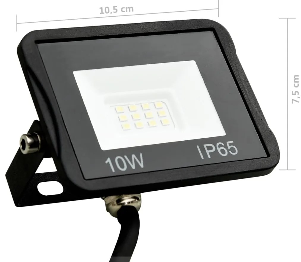 Projetores c/ iluminação LED 2 pcs 10 W branco frio