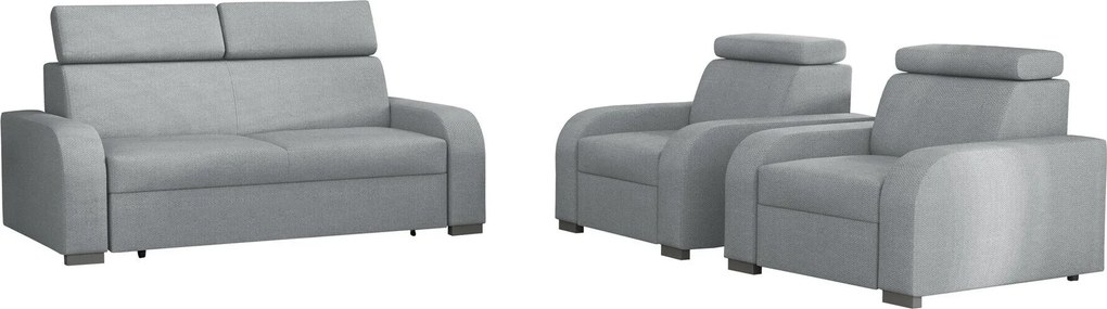 Conjunto de mobiliário com estofo Ovos, 168 kg, Tecido, Pernas: Plástico, Madeira, Madeira: Pinheiro