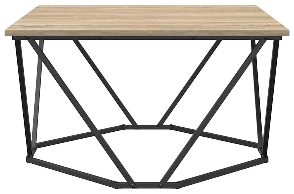 Mesa de Centro Carvalho Sonoma 80x80x45 cm Madeira de engenharia