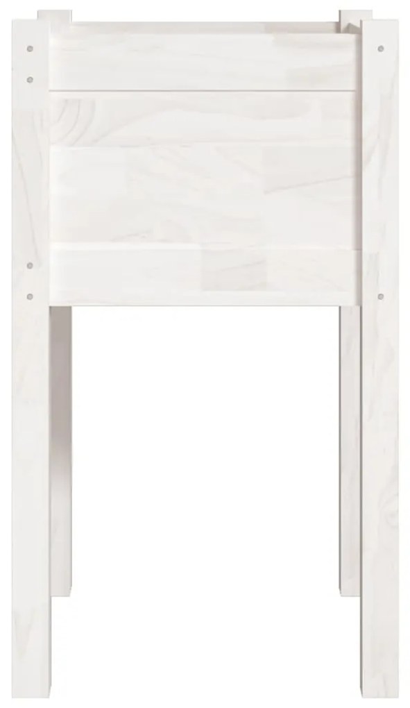 Vasos/floreiras de jardim 2 pcs 40x40x70 cm pinho maciço branco