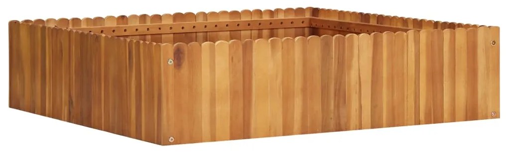 vidaXL Vaso/floreira de jardim 100x100x25 cm madeira de acácia maciça