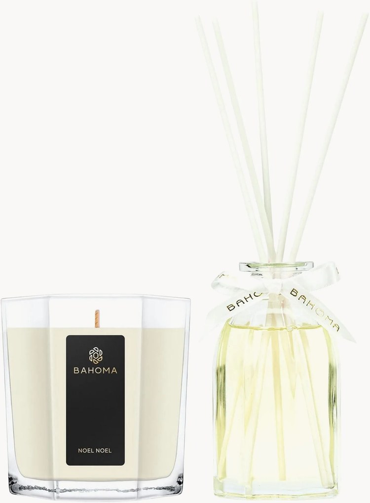 Difusor com varetas e vela perfumada Noel Noel, conjunto de 2 (anis, ameixa)