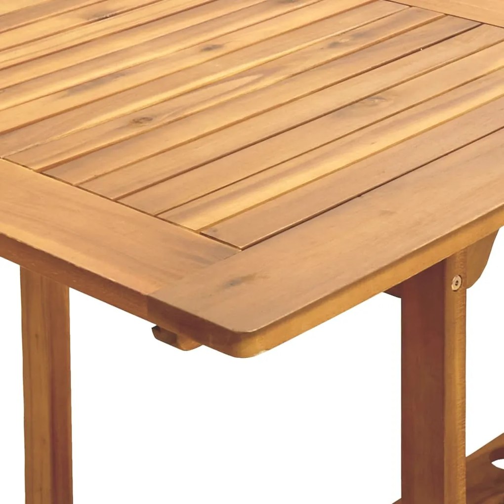7pcs conjunto de jantar p/ jardim vime PE/ madeira maciça bege