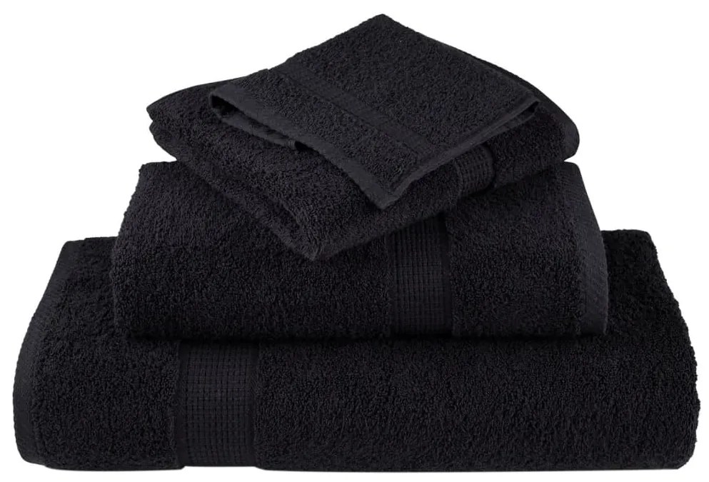 Toalhas de bidé premium SOLUND 10 pcs 30x50 cm 600 gsm preto