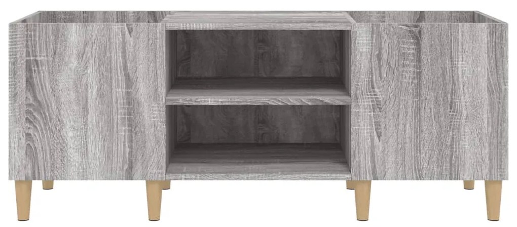 Armário p/ discos 121x38x48 derivados madeira cinzento sonoma
