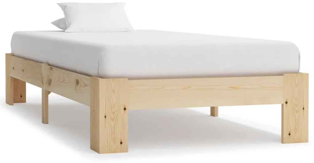 vidaXL Estrutura de cama 90x200 cm pinho maciço