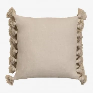 Almofada Quadrada 45x45 Cm Em Algodão Monsey Crema Linho - Sklum