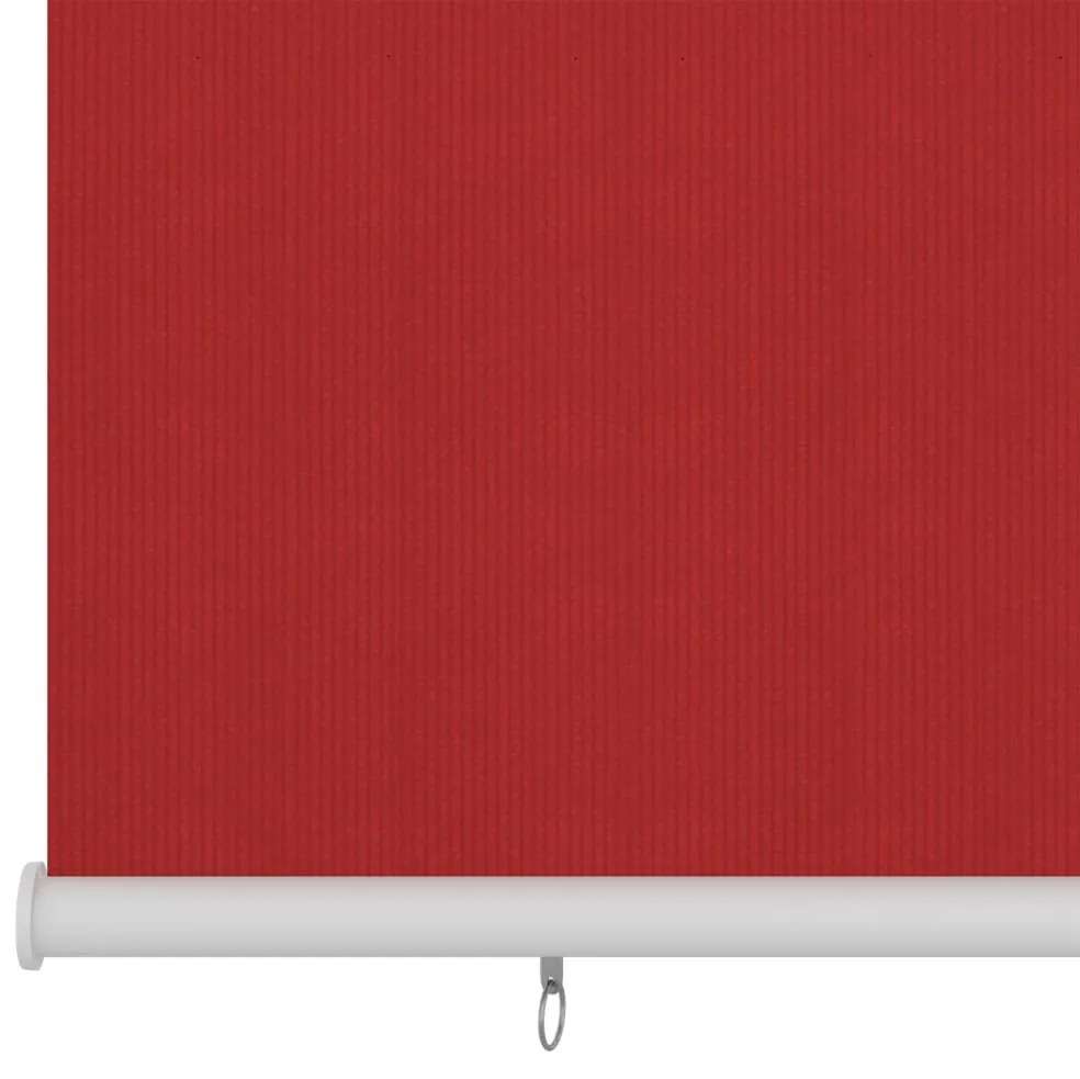 Estore de rolo para exterior PEAD 60x140 cm vermelho