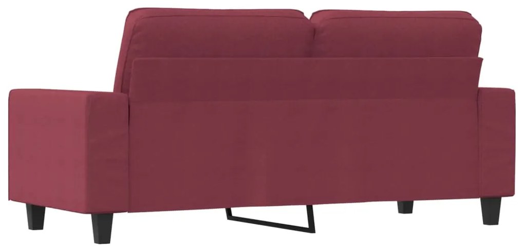 Sofá de 2 lugares tecido 140 cm vermelho tinto