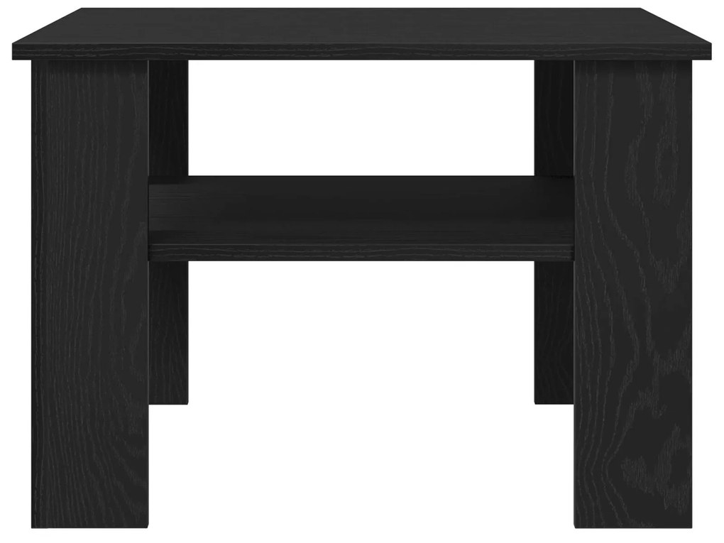 Mesa de Centro vidaXL Preta em Carvalho 60x60x42 cm em Madeira de Enge