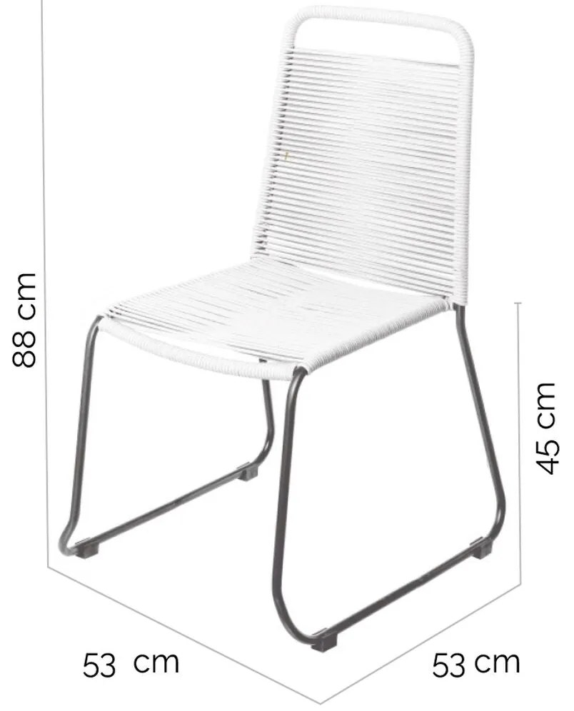 Tuinstoel Antea 57 x 61 x 90 cm Corda Branco