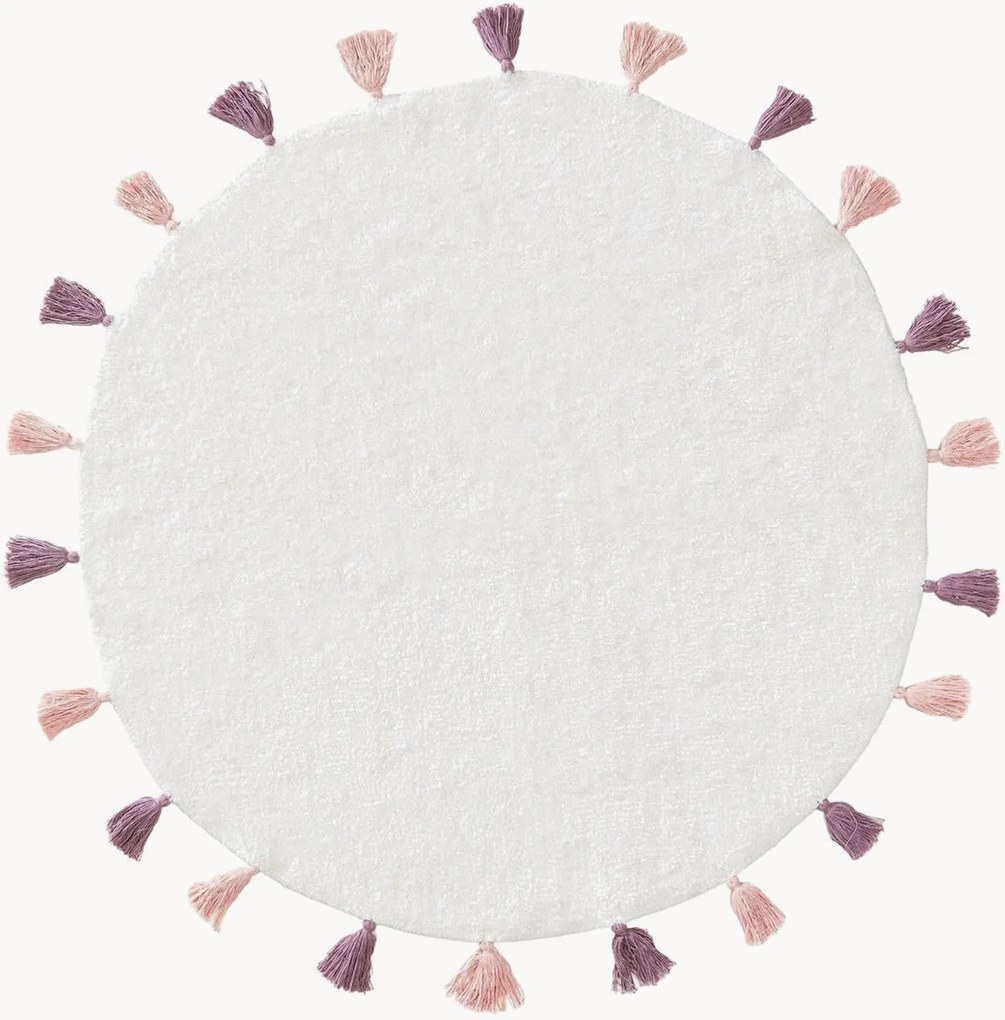 Tapete redondo tufado à mão Malu