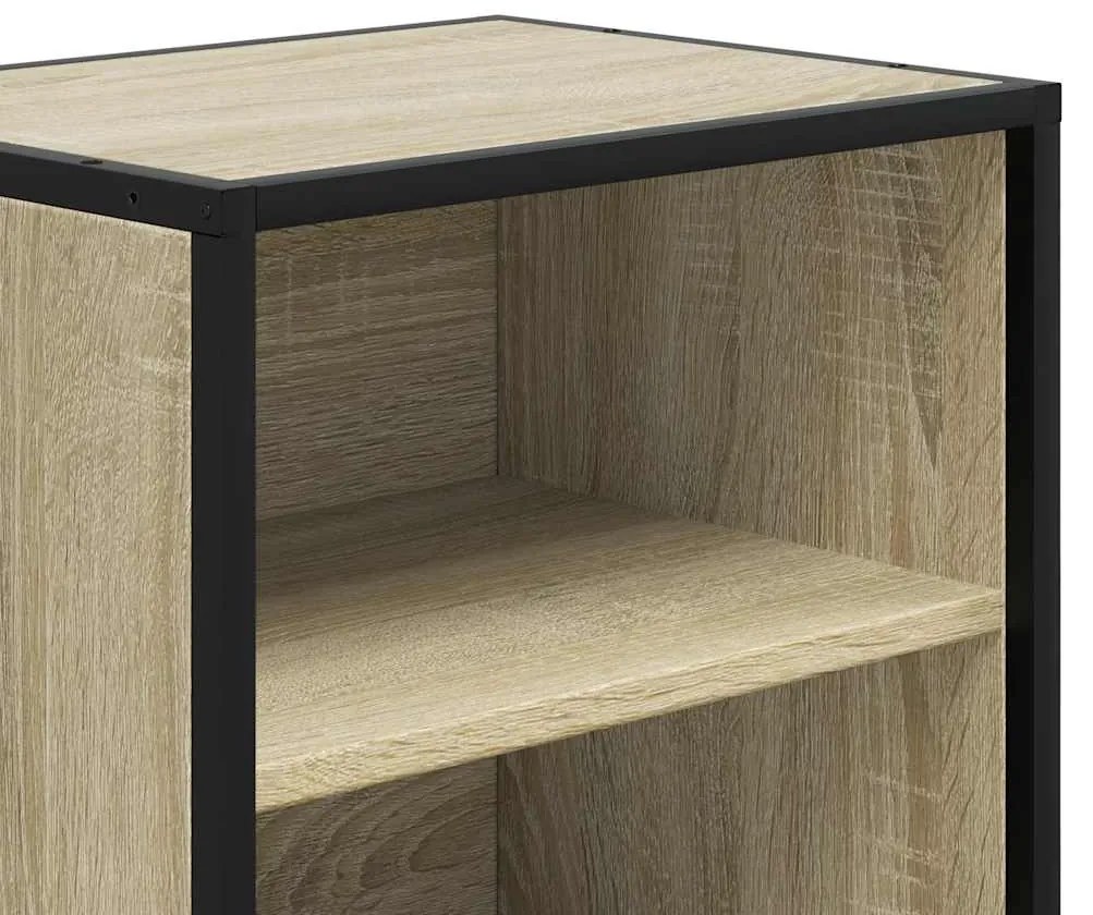 Mesa de cabeceira sonoma carvalho 40x31x50 cm madeira e metal