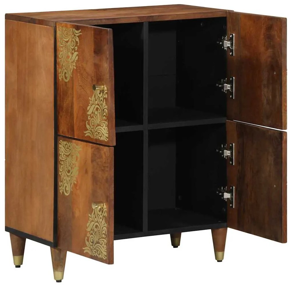 Buffet Castanho mel Madeira de acácia maciça 60 x 33 x 75 cm