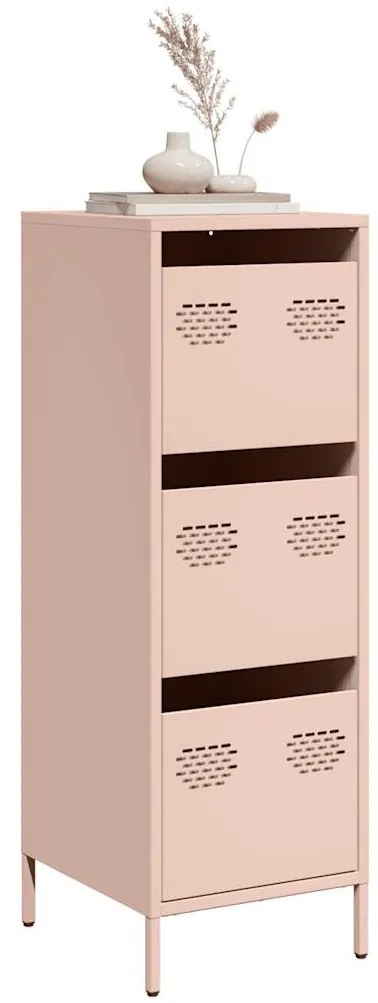 Aparador alto 39x35x103,5 cm aço rosa