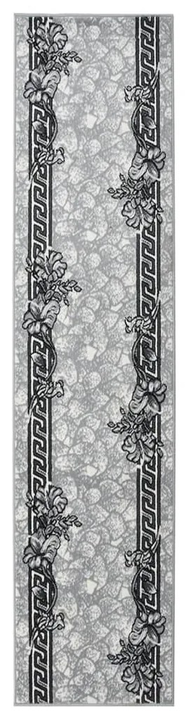 vidaXL Passadeira 100x450 cm polipropileno cinzento