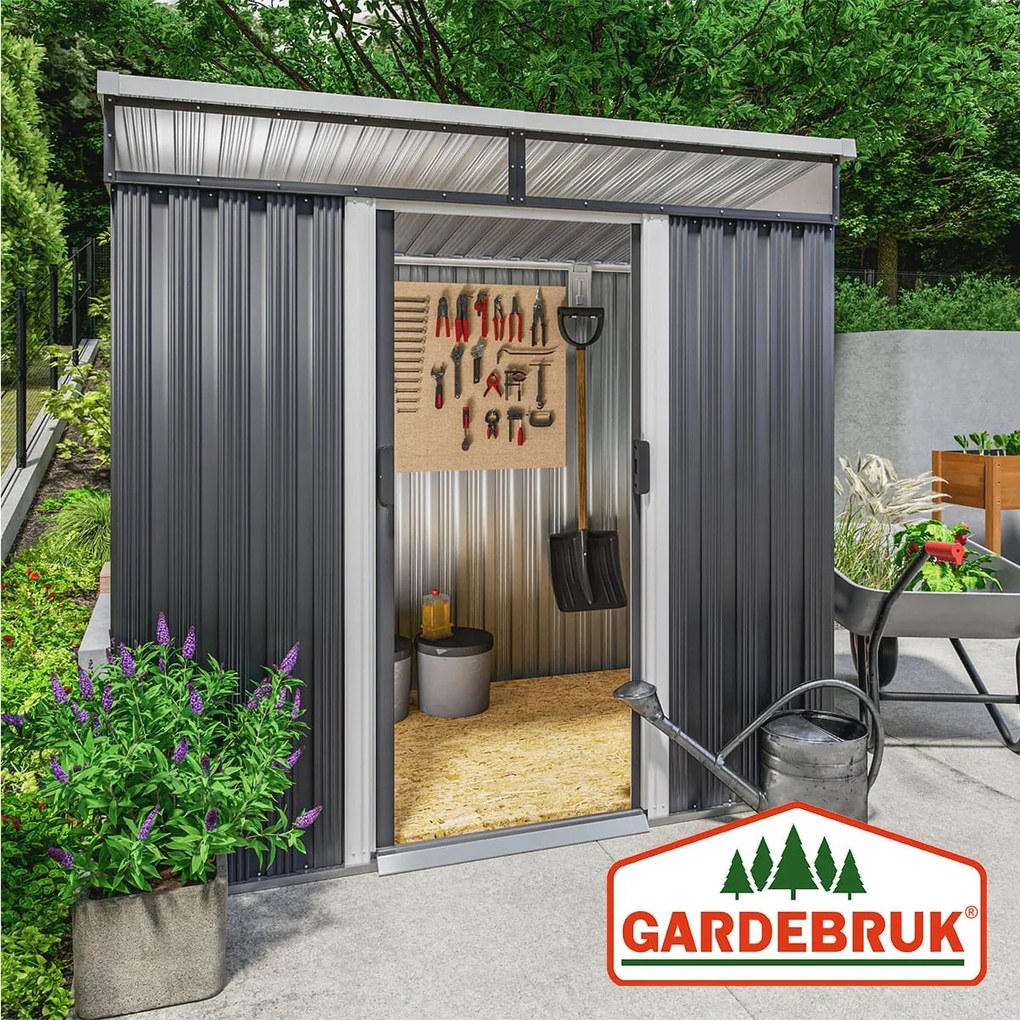 Abrigo Jardim para ferramentas em metal 196x122x180cm antracite