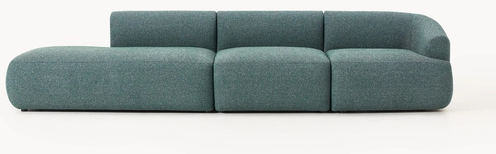 Módulo chaise longue em bouclé Sofia (2 lugares)