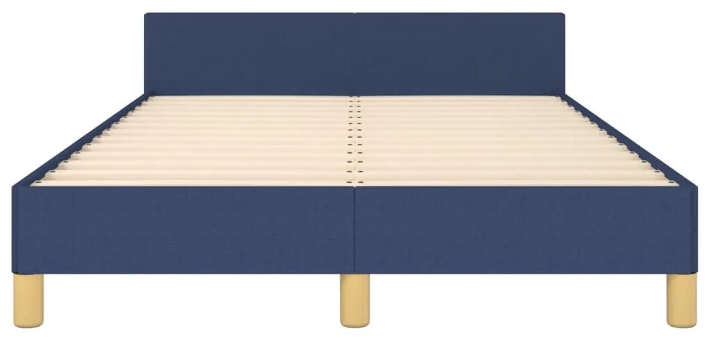 Estrutura de cama sem colchão 120x190 cm tecido azul
