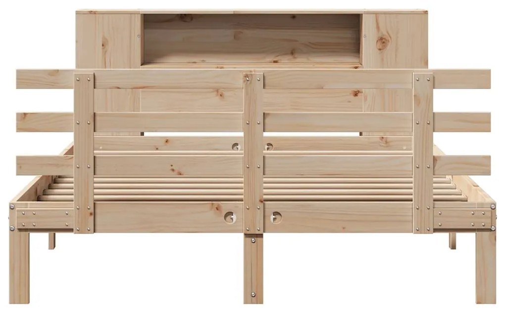 Cama com estante sem colchão 120x190 cm pinho maciço