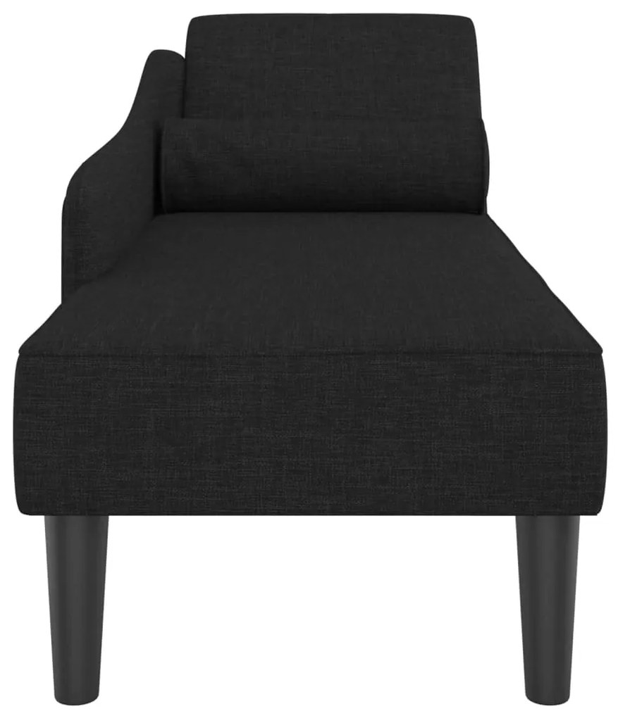 Chaise lounge com almofadões tecido preto