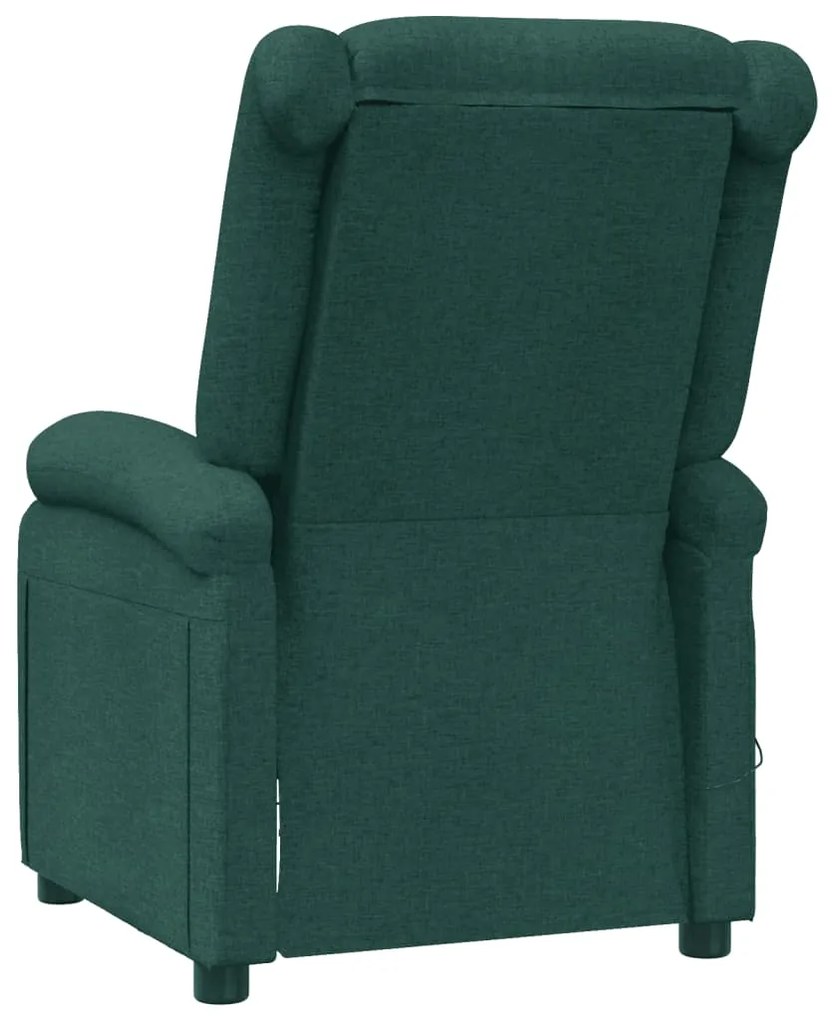 Poltrona de massagens tecido verde-escuro